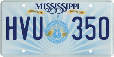 MS license plate HVU350