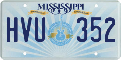 MS license plate HVU352