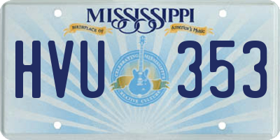 MS license plate HVU353