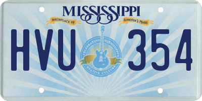 MS license plate HVU354