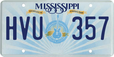 MS license plate HVU357
