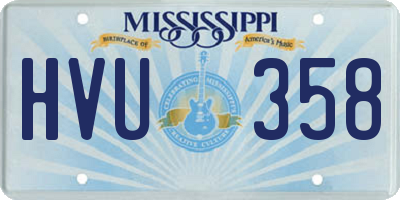 MS license plate HVU358