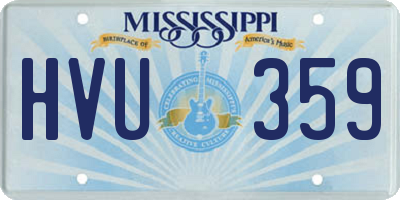 MS license plate HVU359