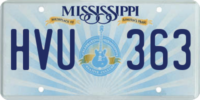 MS license plate HVU363