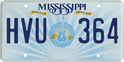 MS license plate HVU364