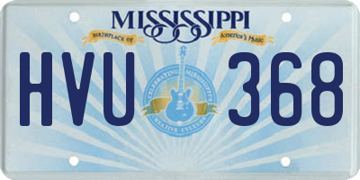MS license plate HVU368