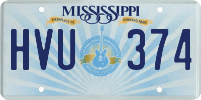 MS license plate HVU374