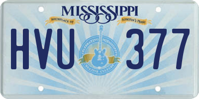 MS license plate HVU377
