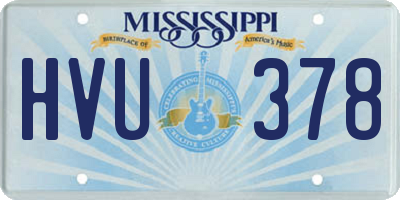 MS license plate HVU378