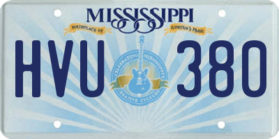 MS license plate HVU380