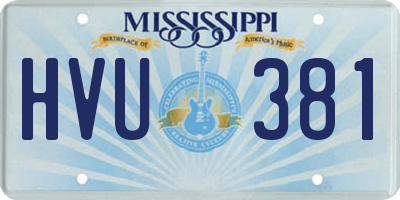 MS license plate HVU381