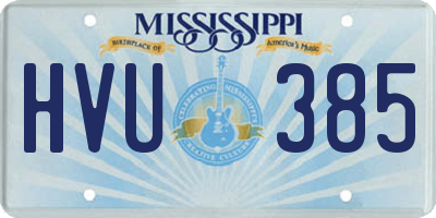 MS license plate HVU385