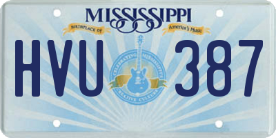 MS license plate HVU387