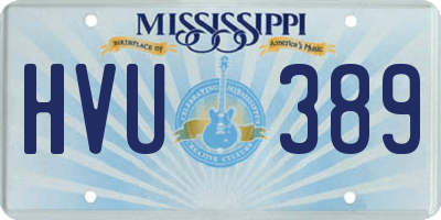 MS license plate HVU389