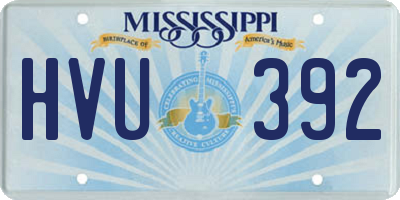 MS license plate HVU392