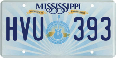 MS license plate HVU393