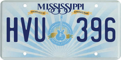 MS license plate HVU396