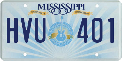 MS license plate HVU401