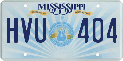 MS license plate HVU404