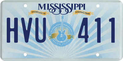 MS license plate HVU411