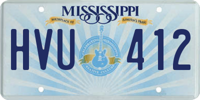 MS license plate HVU412