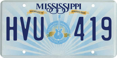 MS license plate HVU419