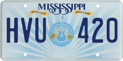 MS license plate HVU420