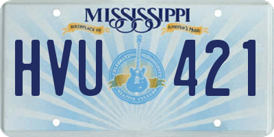 MS license plate HVU421