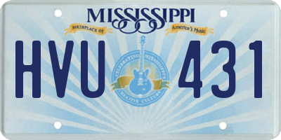 MS license plate HVU431