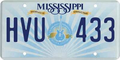 MS license plate HVU433