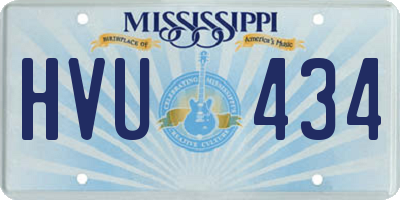 MS license plate HVU434