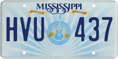 MS license plate HVU437