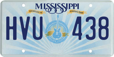 MS license plate HVU438