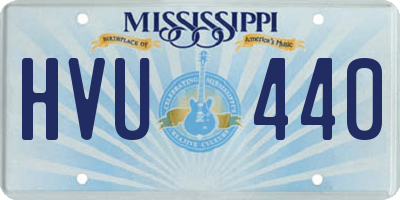 MS license plate HVU440