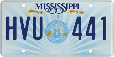 MS license plate HVU441