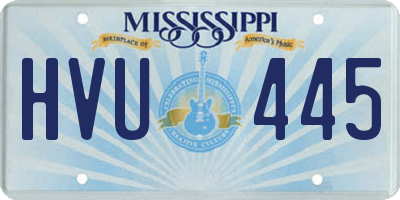 MS license plate HVU445