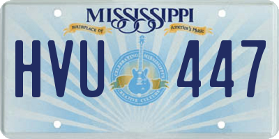 MS license plate HVU447