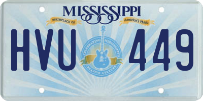 MS license plate HVU449
