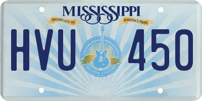 MS license plate HVU450