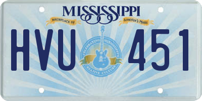MS license plate HVU451