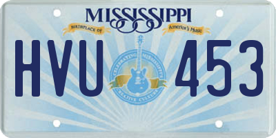 MS license plate HVU453