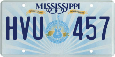 MS license plate HVU457