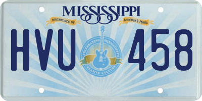 MS license plate HVU458