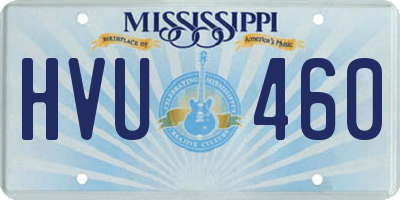 MS license plate HVU460