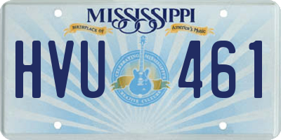 MS license plate HVU461