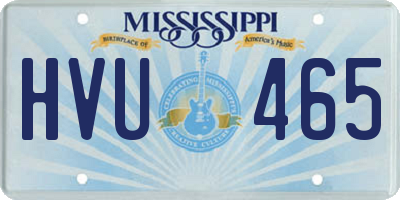 MS license plate HVU465