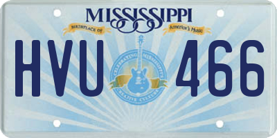 MS license plate HVU466