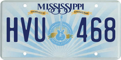MS license plate HVU468