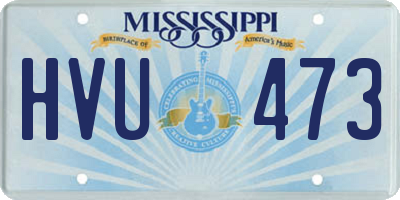 MS license plate HVU473