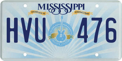 MS license plate HVU476